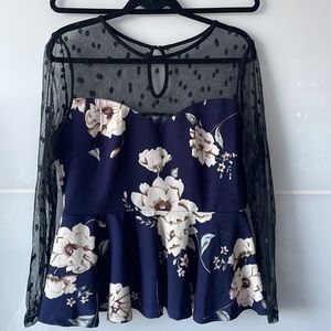 Got to go!! SHEIN Plus Peplum floral top - Size 0XL